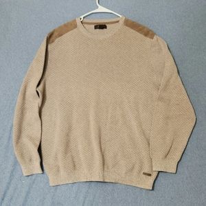 Tasso Elba tan cotton silk sweater. Size 2XL